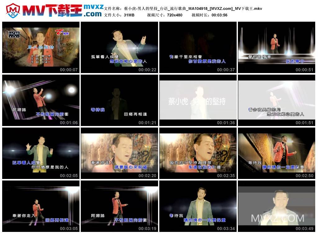 蔡小虎-男人的坚持_台语_流行歌曲_MA104918